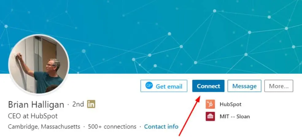 Connect with someone on Linkedin