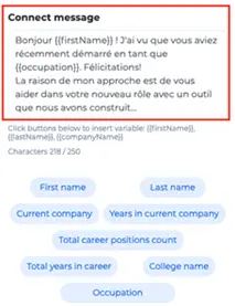 Message de connexion
