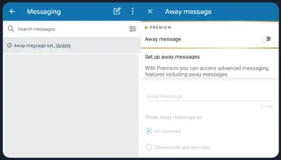 Away message 