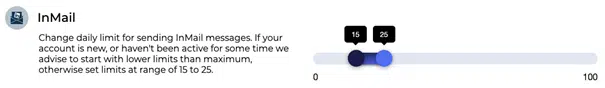 Paramétrage nombre d'inmails