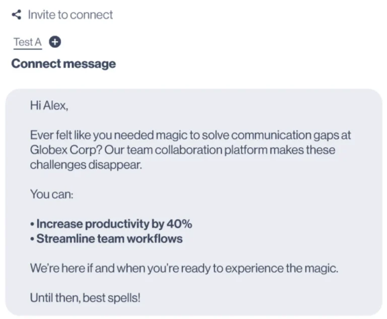 linkedin message example leadin
