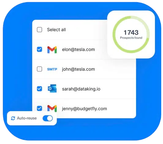 Leadin permettant d’ajouter plusieurs comptes email à une campagne et d’effectuer une rotation automatique pour envoyer davantage d’emails chaque jour.